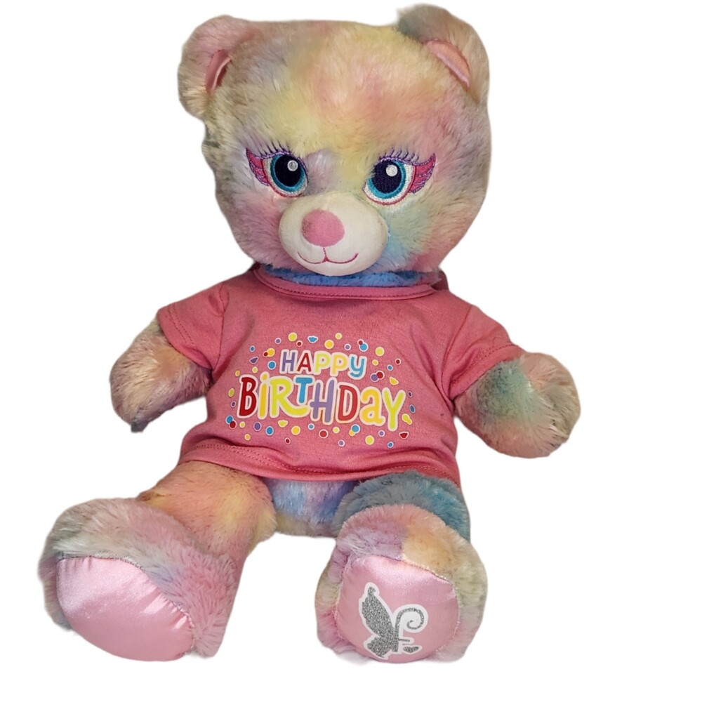 Build-A-Bear “Beary Fairy Friends” Pastel Bear Plush 16″ Fairy Wings & Rainbow